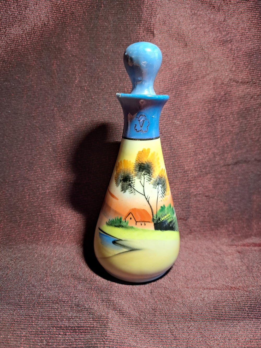 Hand-Painted Japanese Ceramic Vase